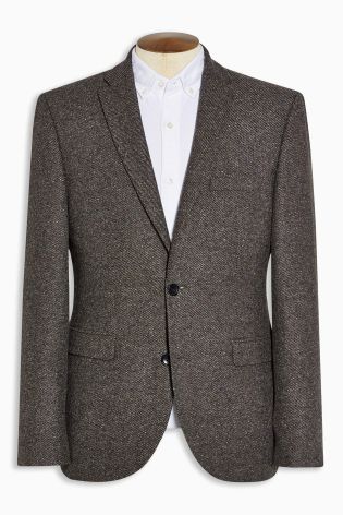Brown Twill Tailored Jacket